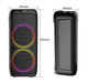 Портативна Bluetooth-колонка SPS ZQS10209 50 Вт з мікрофонами та LED підсвічуванням 6000 mAh Black (10379) - зображення 6