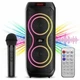 Портативна Bluetooth-колонка SPS ZQS8255 40 Вт з мікрофоном та LED підсвічуванням 5000 mAh Black (10377) - зображення 7