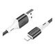 USB Borofone BX79 Silicone Lightning 2.4A Черный - зображення 1