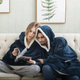 Толстовка худи-плед с капюшоном Huggle Hoodie, Синий One size - изображение 4