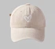 Хлопковая бейсболка варёнка под джинс "Heart" Бежевая - изображение 1