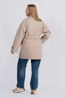 Жіноче пальто великих розмірів демісезонне UF-Fashion 1177-r 54 бежевий - зображення 9