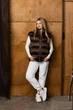 Женская жилетка демисезонная Tian Sky - T One Size brown - изображение 2