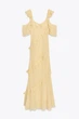Комбінована сукня з воланами Zara 1223/459 L Жовта (01223459300L) - зображення 5