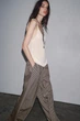 Струмуючі смугасті штани zw collection Zara 4437/247 XXL Синій/Бежевий (04437247044XXL) - изображение 7