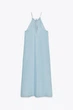 Сукня з коміром хальтер і зборками Zara 6929/187 L Блакитна (06929187406L) - зображення 6
