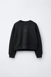 Світшот з рельєфним написом Zara 8054/727 140см Сірий (08054727802140) - зображення 1