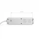 Сітковий подовжитель VIDEX ONCORD з/с 3п 3м (3x1.5мм) з кнопкою White (VF-PD33G-W) - зображення 6