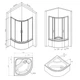 Душове огородження Deep 1/4 Round AM.PM Gem 90×90 см, без піддону, чорний профіль W90UG-401A9090-BT - зображення 8