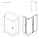 Душове огородження Square Slide AM.PM Gem 120×90 см, прозоре скло, хром матовий профіль W90UG-403-120290-MT - зображення 4