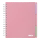 Зошит офісний Buromax Pastel В5 120 арк. з розділювачем клітинка пластикова політурка на пружині рожевий (BM.24355912-10) - изображение 1