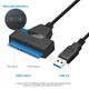 Кабель-перехідник 2 в 1 (адаптер) USB A / USB Type C — SATA I / II / III, до 6 Гбіт/с, для 2.5" HDD / SSD дисків, чорний - зображення 6