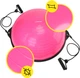 Балансировочная платформа Cornix Bosu Ball полусфера 58 см с эспандерами Pink (XR-0456) - изображение 5