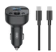FM - трансмітер XO BCC18 Smart Bluetooth MP3 Car Charger Type-C 3A Black - изображение 3
