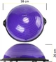 Балансировочная платформа Cornix Bosu Ball полусфера 58 см с эспандерами Violet (XR-0454) - изображение 8