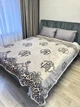 Плед покрывало на кровать на диван велюровое серый євро размер 200х230 см - изображение 1