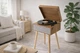 Вініловий програвач Audizio Fremont Wood на ніжках, Bluetooth IN/OUT, вбудовані динаміки, фонокоректор і підсилювач, ретро програвач платівок у дерев’яному корпусі, музичний центр для дому - зображення 4