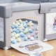 Детский игровой манеж Playpen 180 х 120 см с дверцей на молнии, сухой бассейн, детская площадка. Серый - изображение 5