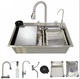 Мийка багатофункціональна Zerix ZH7546-SET-06 Decor SS Color з вбудованим змішувачем з нержавіючої сталі (ZM5596) - изображение 2