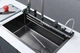 Мийка багатофункціональна Zerix ZH7546-SET-05 Decor Graphite з вбудованим змішувачем з нержавіючої сталі (ZM5592) - зображення 3