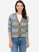 Кардиган з домішкою вовни в'язаний жіночий Camel Active Knitwear 309592-4K41-12 M Коричневий/Блакитний (4064478885244) - зображення 1