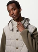 Куртка демисезонная с капюшоном мужская Uniqlo 250895308 L Бежевая с коричневым (1159854459) - изображение 9