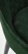 Krzesło do kuchni i salonu Halmar z okrągłym siedziskiem Ciemnozielone Velvet (5905248118799) - obraz 8