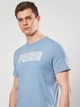 Футболка хлопковая длинная мужская Puma Essentials Graphics 69178734 S Cool Blue (4069161987007) - изображение 4