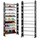 Полиця етажерка для взуття 10-ярусна до 30 пар взуття Shoe rack 8060, 63.5 см x 20 см x 154 см, з металевими трубами - зображення 2
