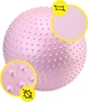 Мяч для фитнеса (фитбол) Cornix 65 см массажный Anti-Burst XR-0489 Light Pink - изображение 4