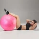 М'яч для фітнесу (фітбол) Cornix 55 см масажний Anti-Burst XR-0469 Pink - зображення 5