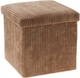 Пуф Storage solutions Tobo з відсіком для зберігання вельветовий 38 x 38 x 38 см Коричневий (5902973458695) - зображення 2
