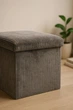 Пуф Storage solutions Tobo з відсіком для зберігання вельветовий 38 x 38 x 38 см сірий (5902973458701) - зображення 7