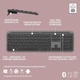 Клавiатура бездротова Logitech Signature Slim K950 US Graphite USB (920-012465) - зображення 5