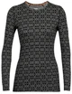 Термокофта Icebreaker 250 Vertex LS Crewe Alpine Geo Women Black/Snow M (1052-IB0 A56 I6672 M) - зображення 1