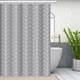 Шторка для ванной и душа Bathlux 180 x 180 в ванную комнату водоотталкивающая, Серая 20034 - изображение 1