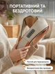 Масажер для шиї електричний роликовий електромасажер бездротовий з інфрачервоним підігрівом масажна подушка для спини тіла 3 рівні для розслаблення - зображення 5