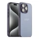 Чохол-накладка скляний матовий із захистом камери Matte AG-Glass для iPhone 15 Pro Max Graphite Black - зображення 3