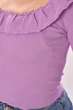 Кофта женская с рюшами однотонная лавандового цвета Fashion размер 42-44 (210188) - изображение 4