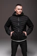 Куртка утеплена стьобана знімний капюшон чорний 3XL - изображение 1