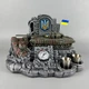 Подарунковий набір штоф з годинником "Т-72Б" | Металева фляга 300 мл + стопки PA_1076_1 - зображення 1