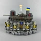Комплект чарок із графином для горілки з танком "Т-72Б" пляшка + стопки з вставками ручної роботи PA_1073_3 - зображення 2