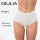 Жіночі труси сліпи з високою талією Giulia Allegra 2301/20 XXL White-whisper, трусики з мікрофібри, з прозорими смужками - зображення 1