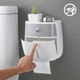 Держатель для туалетной бумаги клеящийся BP-16 WHITE/GRAY - изображение 2