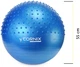 Мяч для фитнеса (фитбол) Cornix 55 см полумассажный Anti-Burst XR-0459 Blue - изображение 3