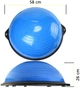 Балансувальна платформа Cornix Bosu Ball півсфера 58 см з еспандерами Blue (XR-0457) - зображення 5