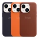 Противоударный Чехол Leather Case with MagSafe для iPhone 14 Pine Needle Green - изображение 2
