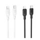 Кабель для зарядки и передачи данных USB Borofone BX113 Silicone fast charging PD27W/3A Type-C to Lightning 1 метр White - изображение 2