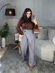Женские брюки на запах серый 42-44 а883.3286 - изображение 2