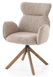 Krzesło do kuchni i salonu Halmar Obrotowe Beżowe Jasny orzech V-CH-K/585-KR-C.BEŻOWY/J.ORZECH (5905248136571) - obraz 1